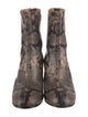 Joie Leather Animal Print Boots