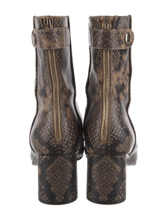 Joie Leather Animal Print Boots