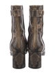 Joie Leather Animal Print Boots
