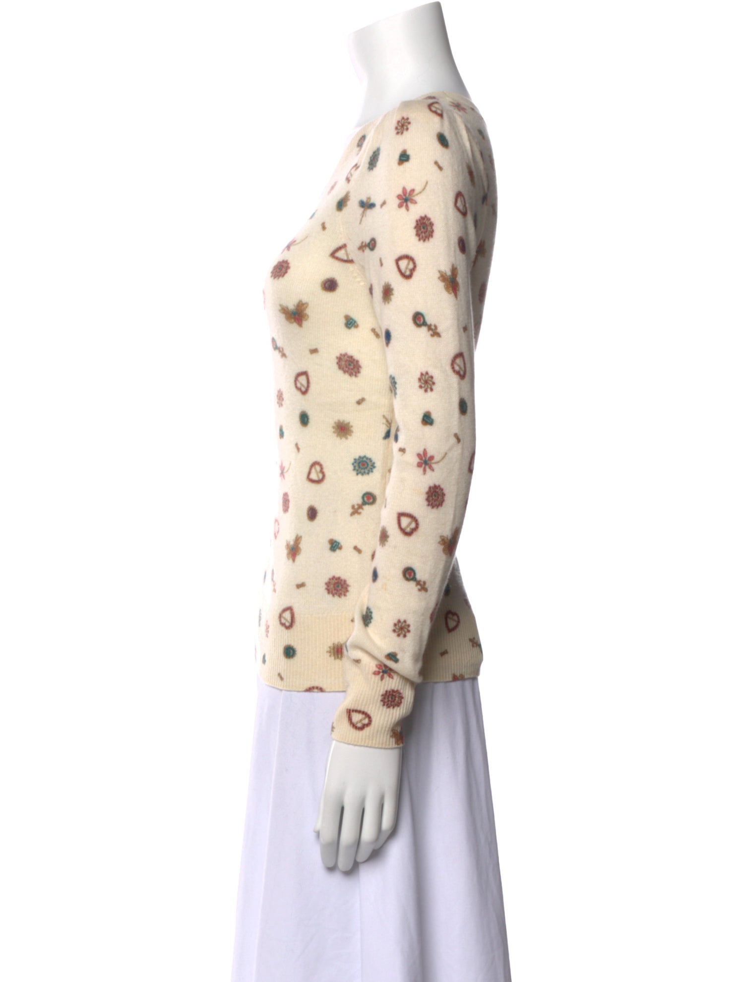 Joie Cashmere Printed Sweater