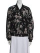 Joie Silk Floral Print Bomber Jacket