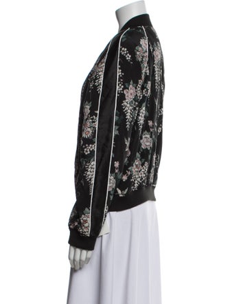 Joie Silk Floral Print Bomber Jacket