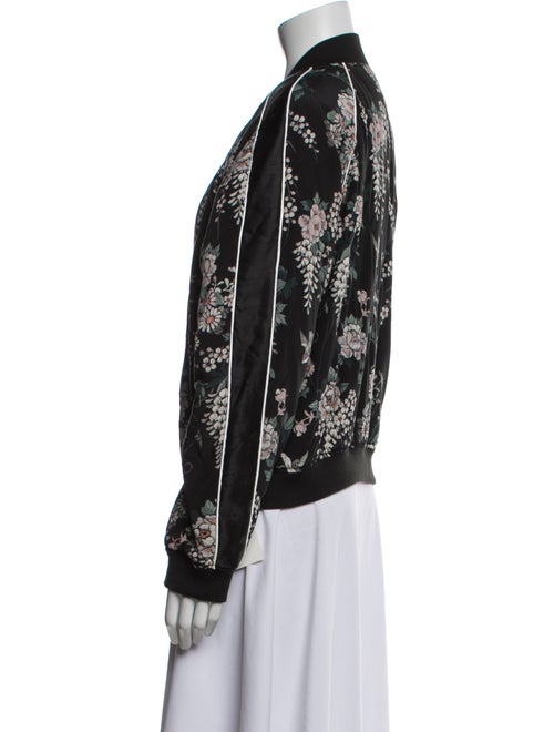 Joie Silk Floral Print Bomber Jacket