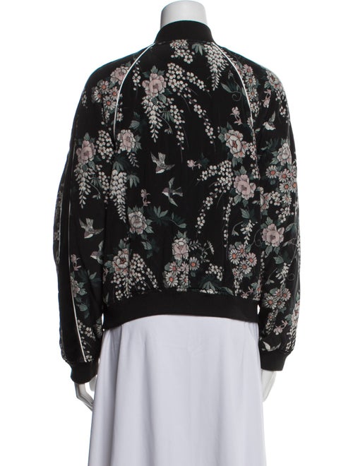 Joie Silk Floral Print Bomber Jacket