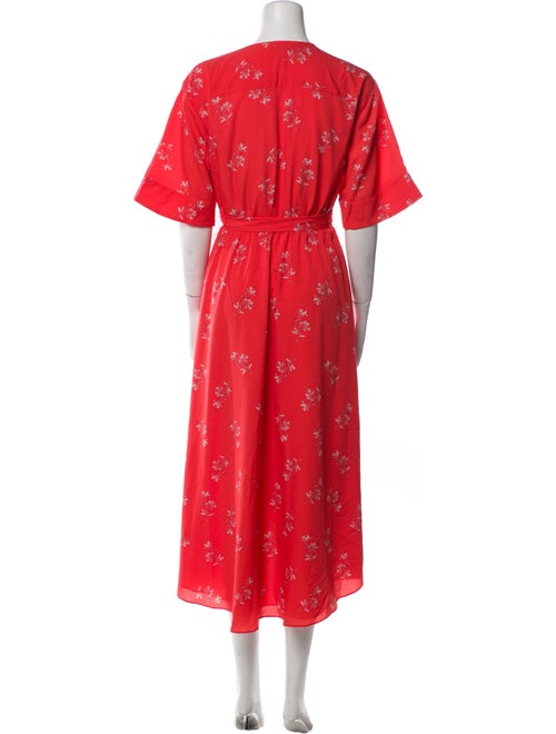 Joie Floral Print Midi Length Dress