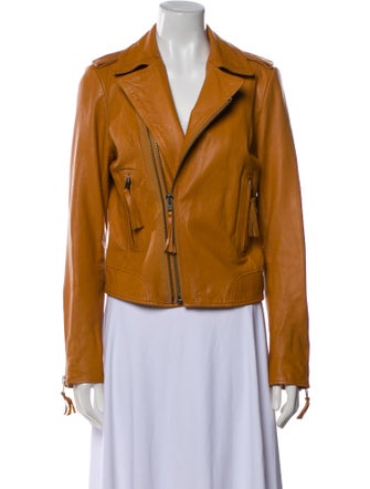 Joie Lamb Leather Biker Jacket