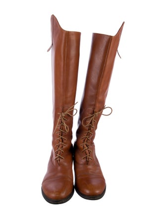 Joie Leather Lace-Up Boots
