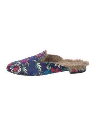 Joie Satin Printed Mules