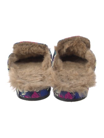 Joie Satin Printed Mules