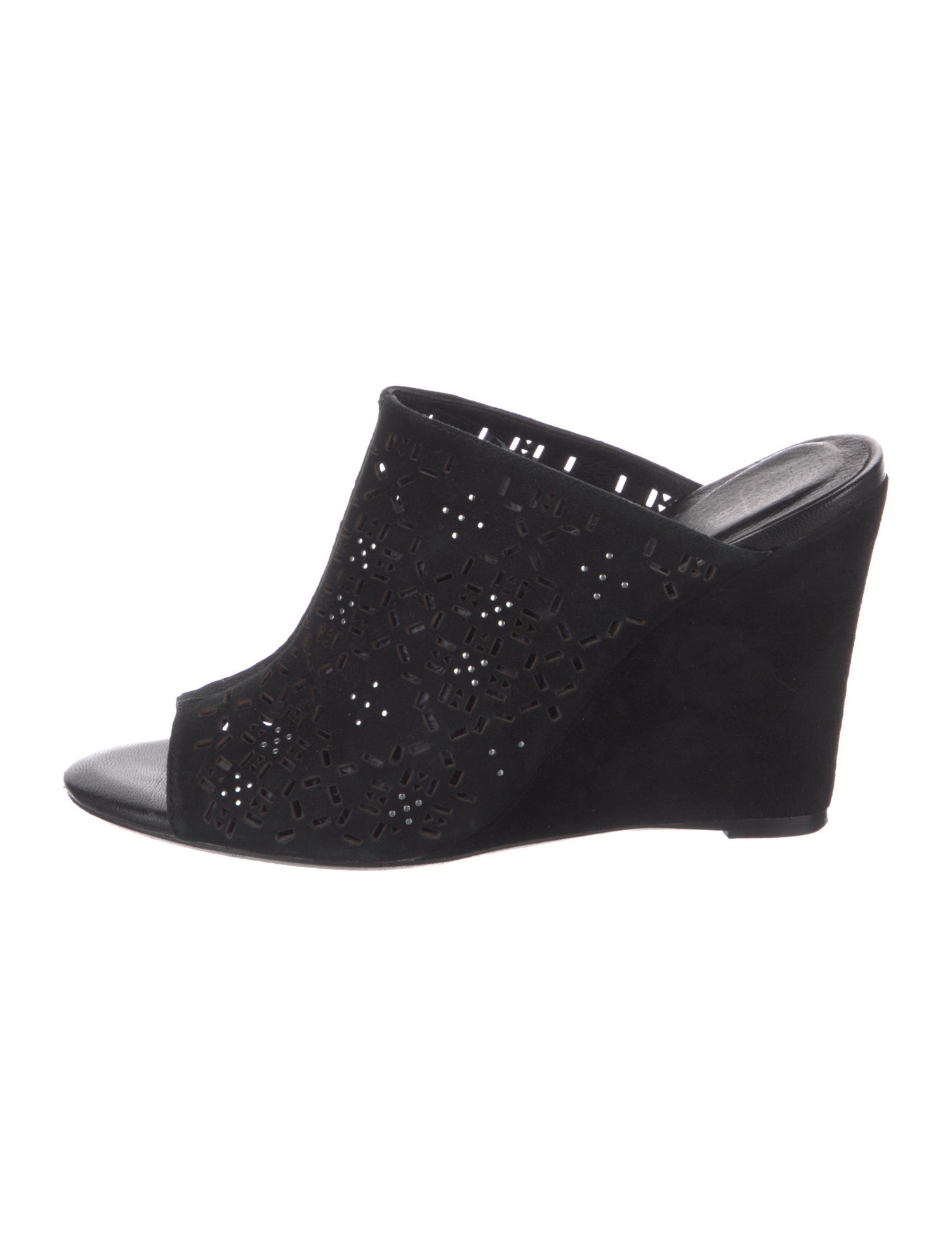 Joie Suede Lasercut Accents Mules