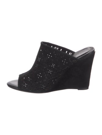 Joie Suede Lasercut Accents Mules
