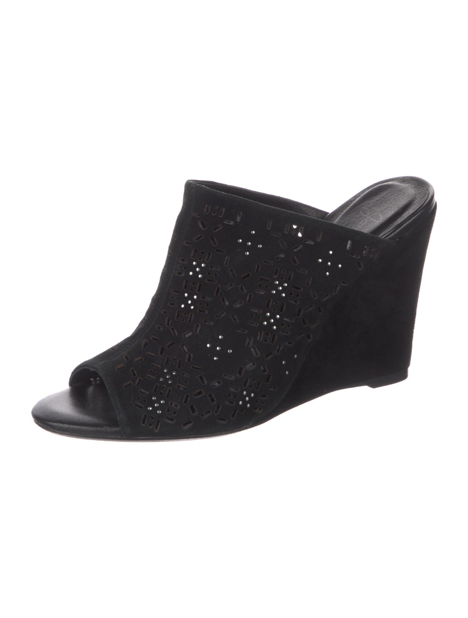 Joie Suede Lasercut Accents Mules