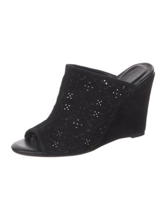 Joie Suede Lasercut Accents Mules