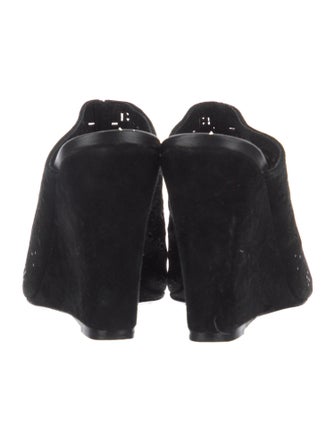 Joie Suede Lasercut Accents Mules