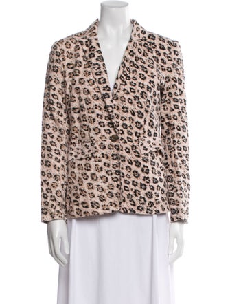 Joie Linen Animal Print Blazer