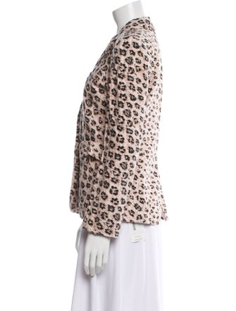 Joie Linen Animal Print Blazer