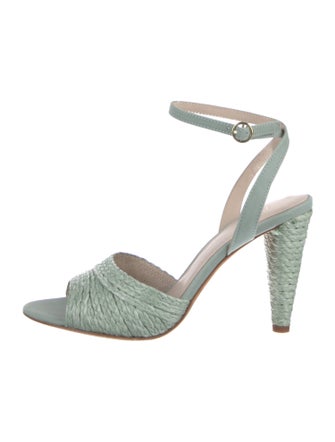 Joie Raffia Animal Print Sandals