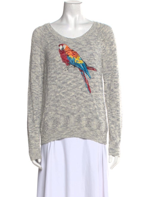 Joie Graphic Print Scoop Neck Sweater