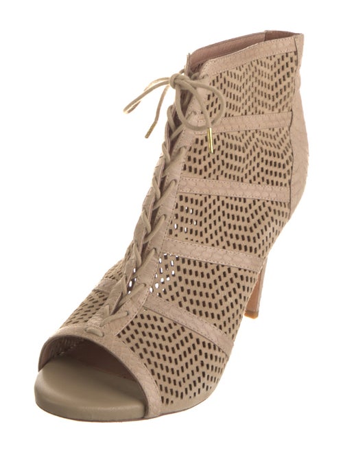 Joie Suede Lasercut Accents Lace-Up Boots