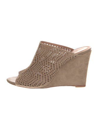 Joie Suede Lasercut Accents Mules