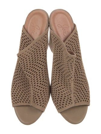Joie Suede Lasercut Accents Mules