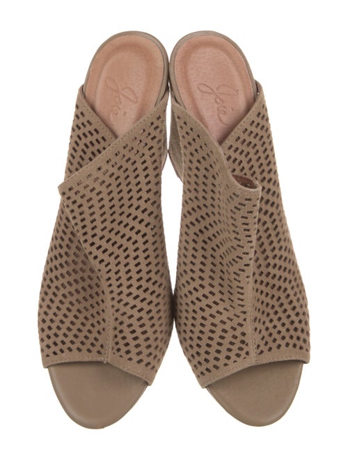 Joie Suede Lasercut Accents Mules