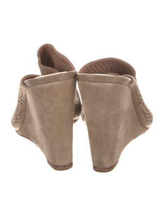 Joie Suede Lasercut Accents Mules