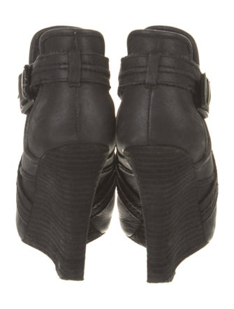 Joie Leather Cutout Accent Lace-Up Boots