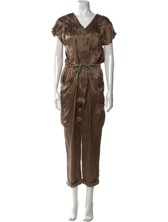 Joie Silk V-Neck Jumpsuit