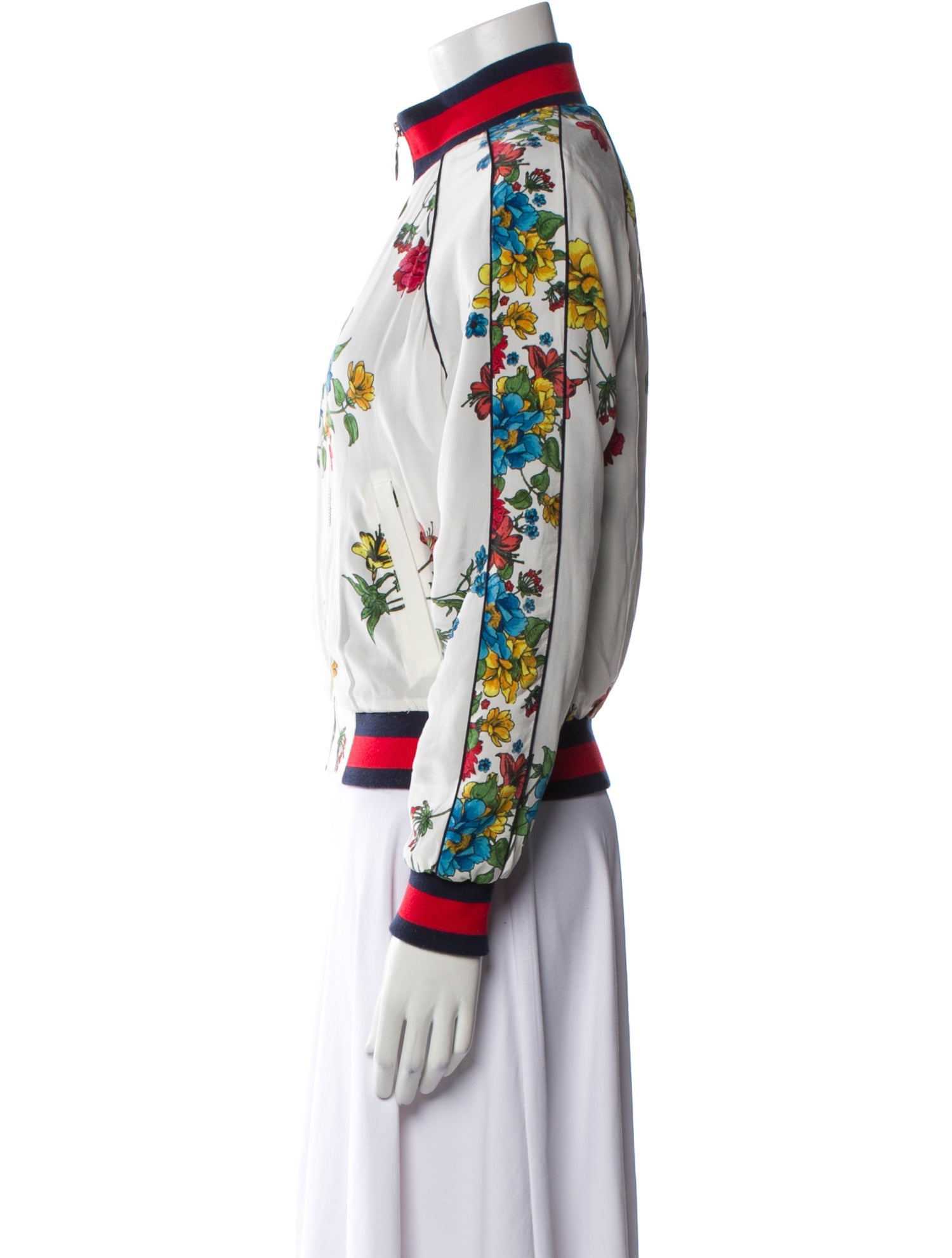 Joie Silk Floral Print Bomber Jacket