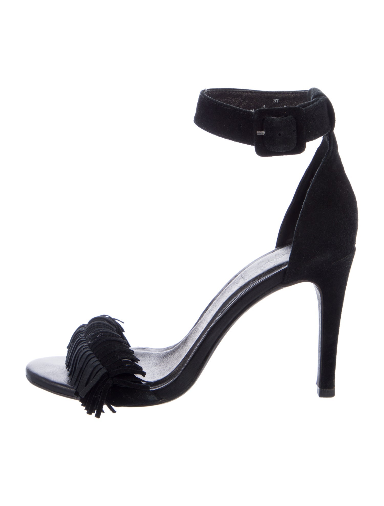 Joie Suede Fringe Trim Accent Sandals