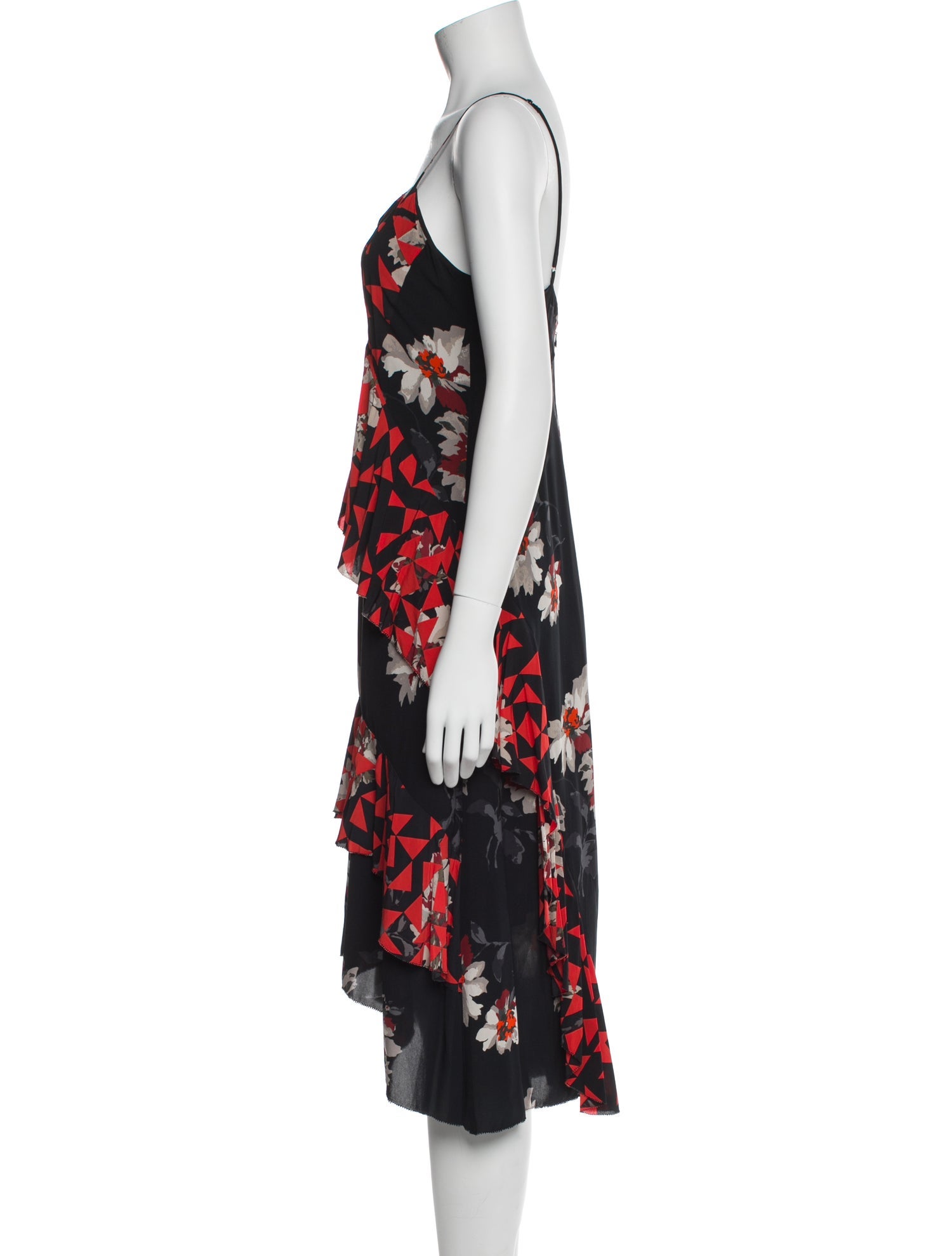 Joie Floral Print Midi Length Dress