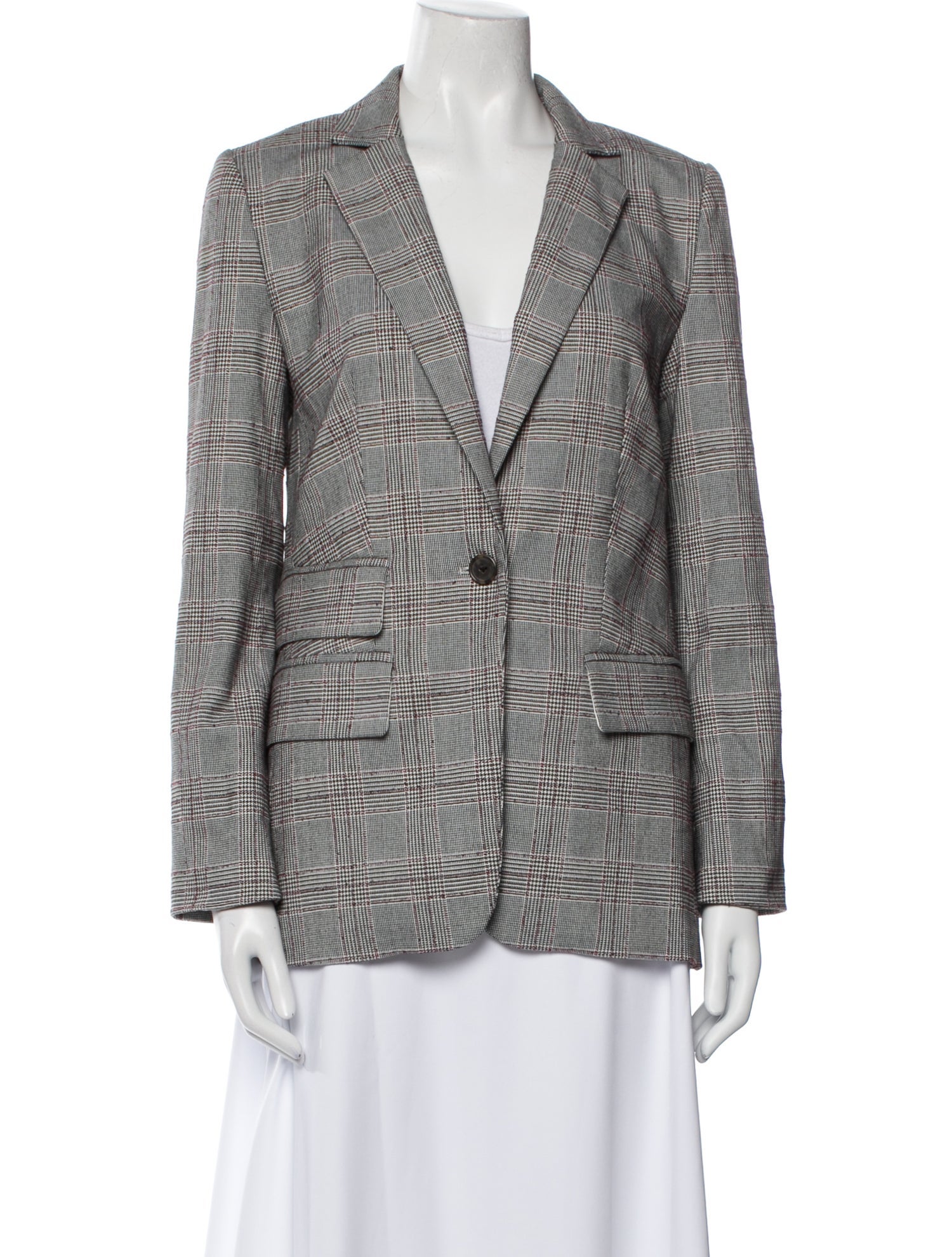 Joie Plaid Print Blazer