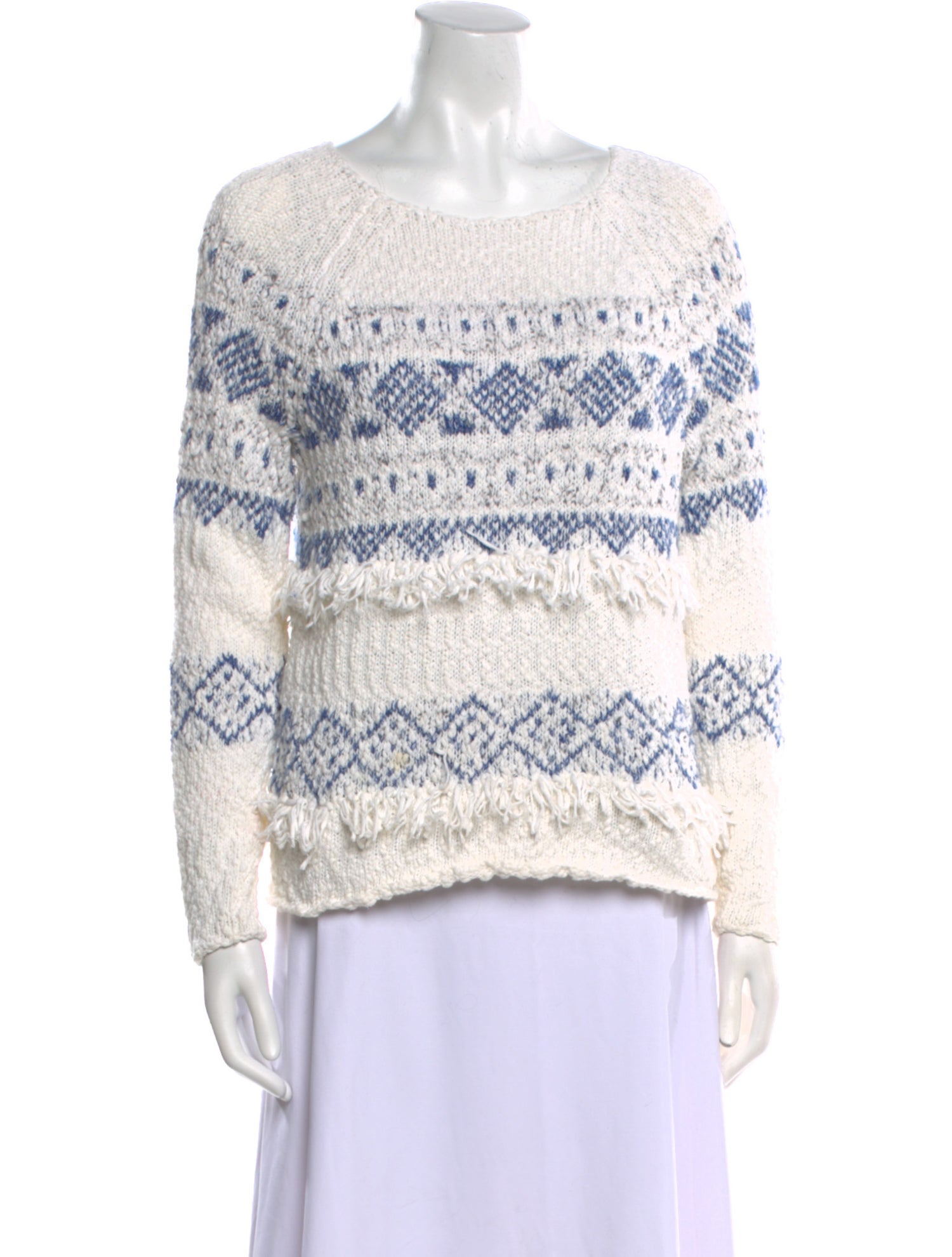 Joie Printed Scoop Neck Sweater