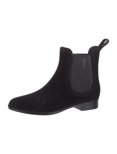 Joie Velvet Bow Accents Chelsea Boots