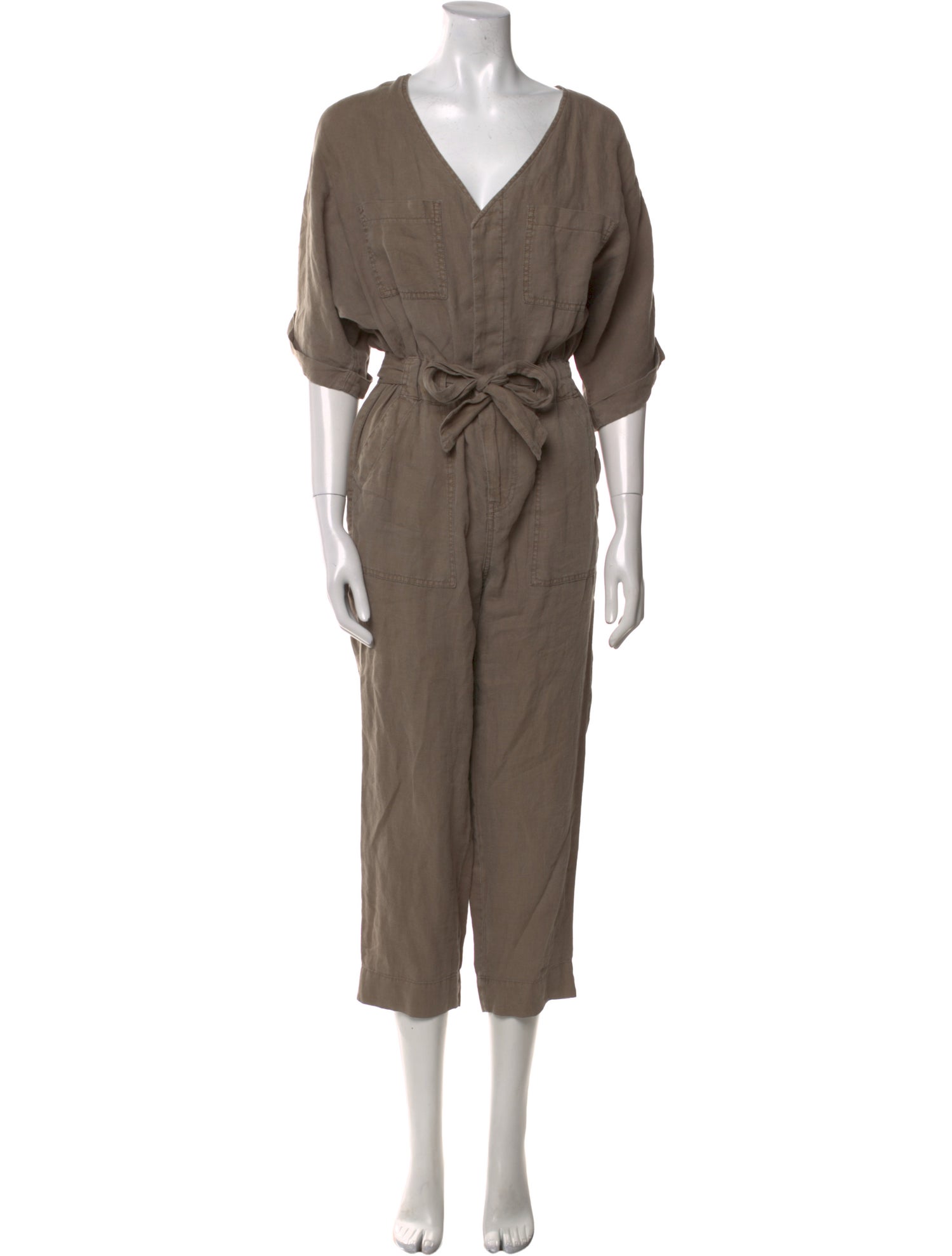 Joie Linen V-Neck Jumpsuit