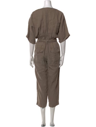 Joie Linen V-Neck Jumpsuit