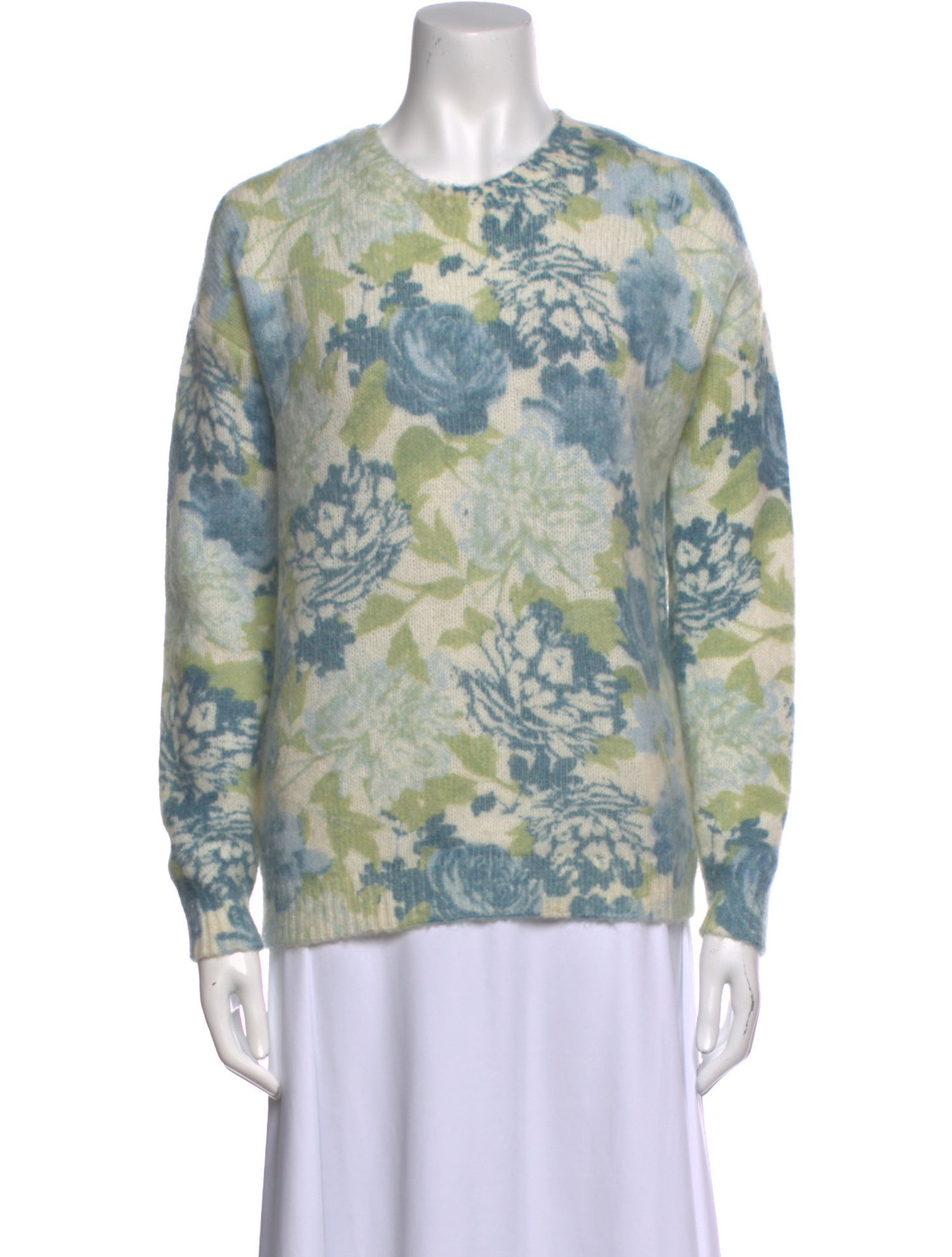 Joie Floral Print Crew Neck Sweater