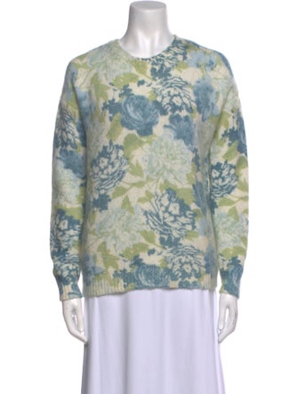 Joie Floral Print Crew Neck Sweater