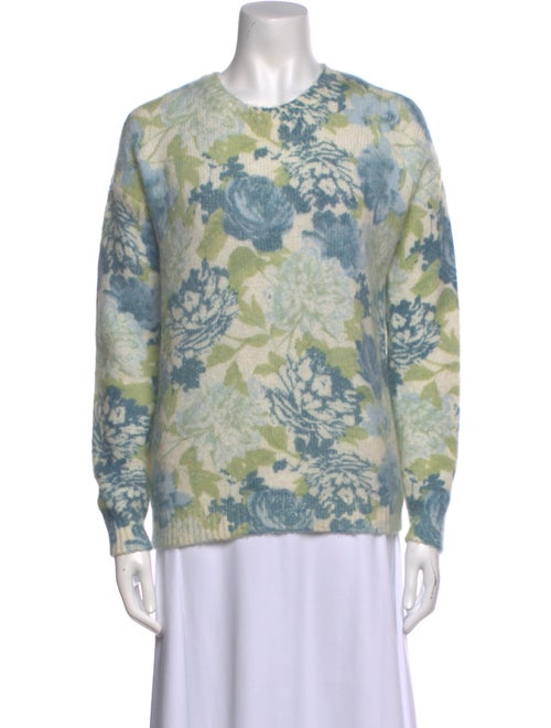 Joie Floral Print Crew Neck Sweater
