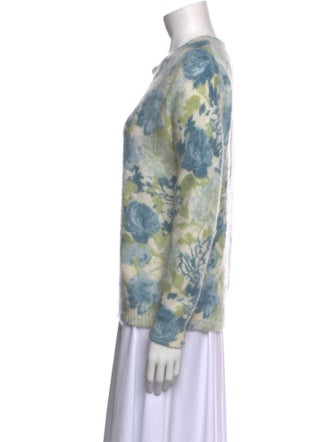 Joie Floral Print Crew Neck Sweater