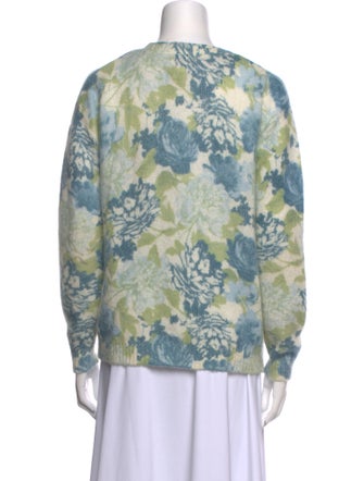 Joie Floral Print Crew Neck Sweater