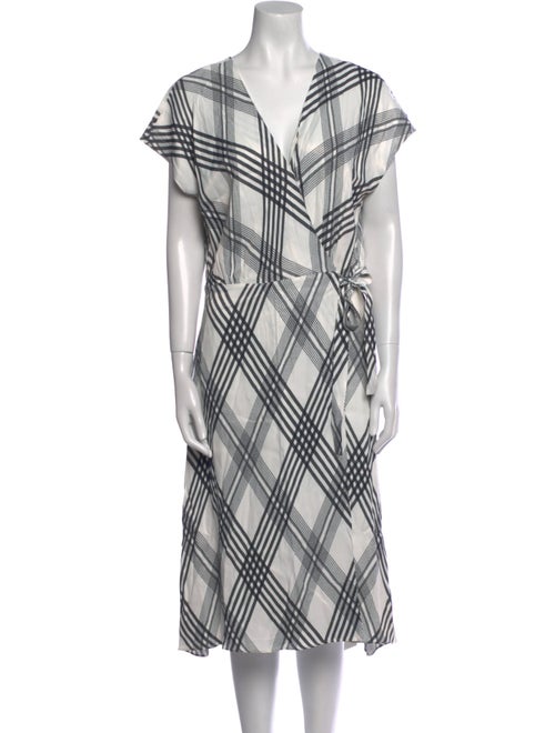 Joie Plaid Print Midi Length Dress