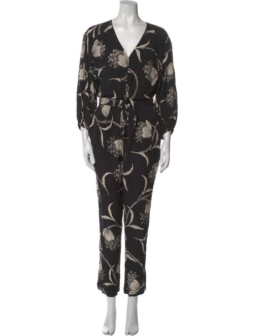 Joie Printed V-Neck Jumpsuit