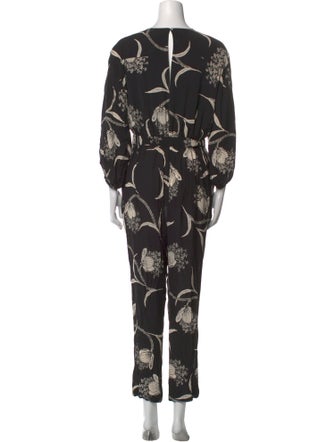 Joie Printed V-Neck Jumpsuit