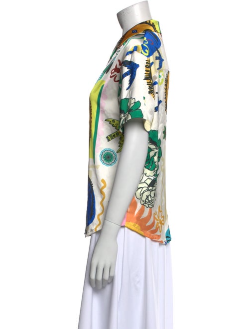 Joie Printed V-Neck Sweater