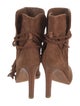 Joie Suede Tassel Accents Lace-Up Boots