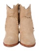 Joie Suede Whipstitch Trim Western Boots