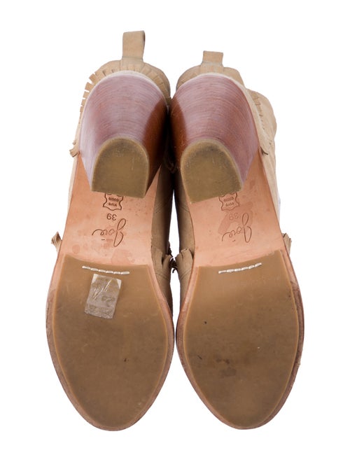 Joie Suede Whipstitch Trim Western Boots