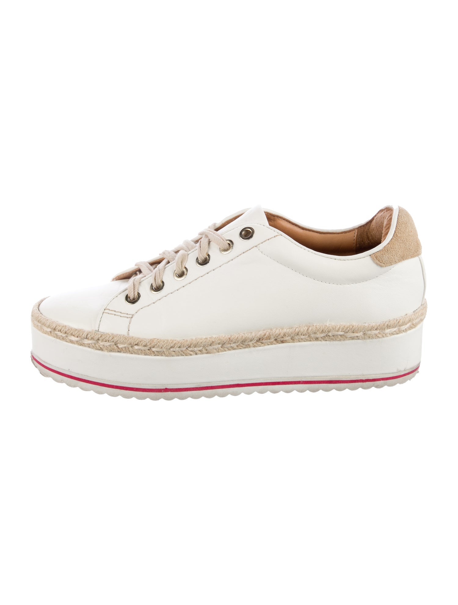 Joie Leather Colorblock Pattern Espadrille Sneakers